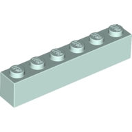 Lego kostka (kostička) 1x6, světlá voda (4616203, 6227921)
